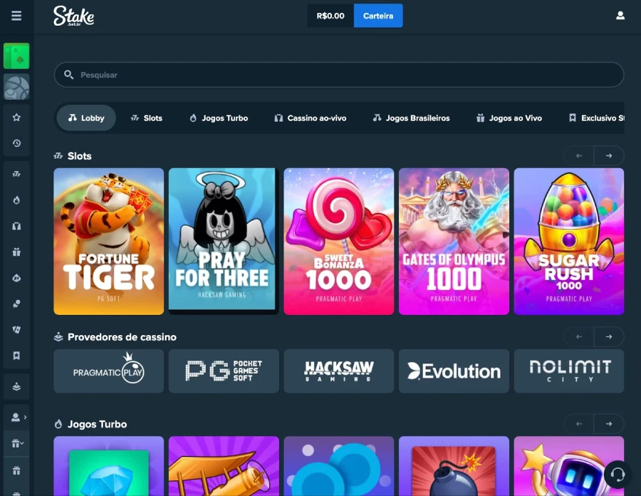 Slots disponíveis do Stake cassino