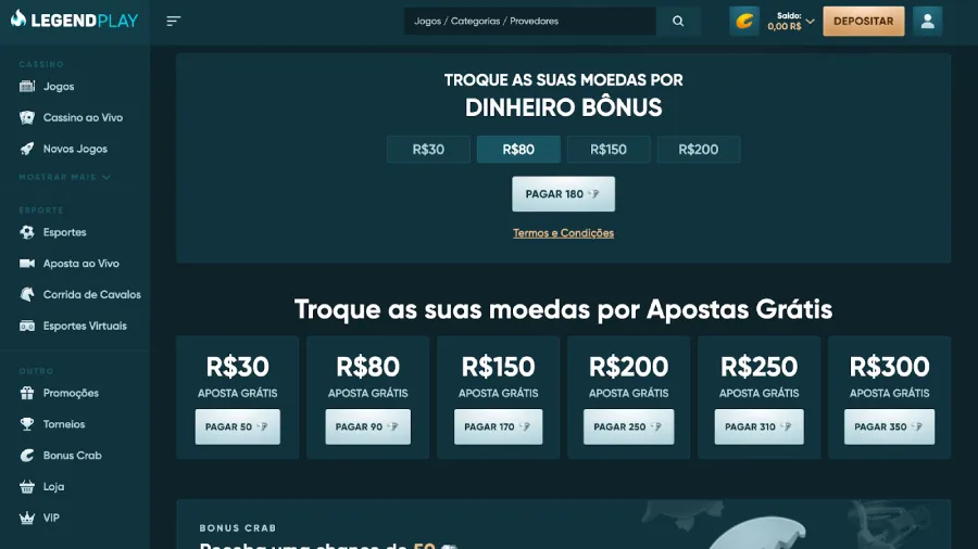 Na Loja você poderá usar suas moedas.