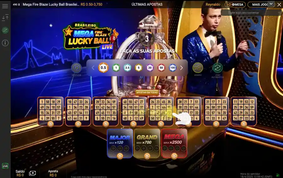 Acompanhando o cassino ao vivo do Bizzo Casino