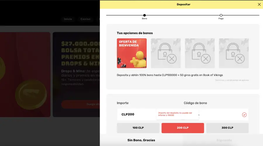 É possível utilizar o bônus de boas-vindas do Ultra Casino em seu primeiro depósito.