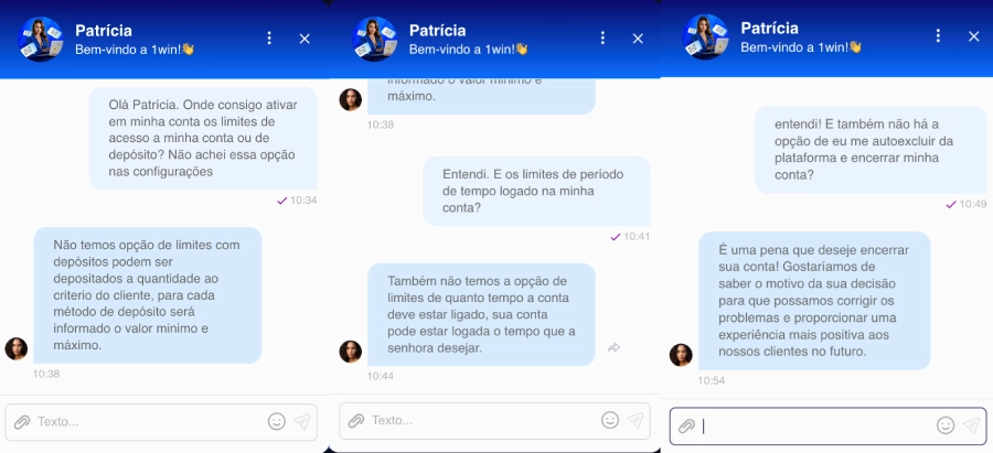 Respostas que negam a existência de ferramentas de Jogo Responsável