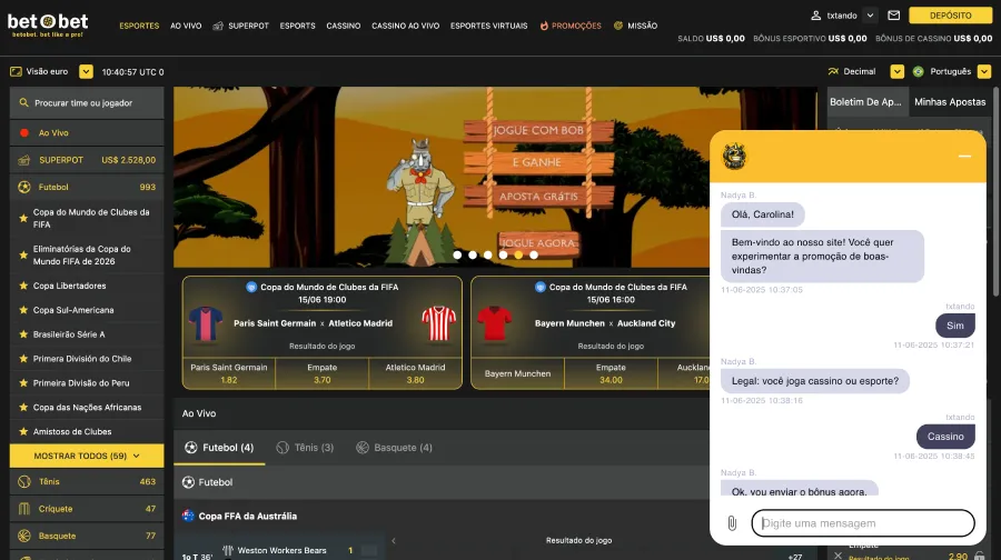 O cassino online BetOBet oferece um bônus de boas-vindas segundos após a abertura da sua conta.