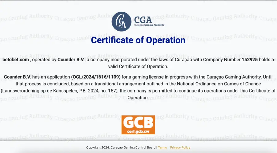 A licença de operação de Curaçao é uma das mais comuns no setor.