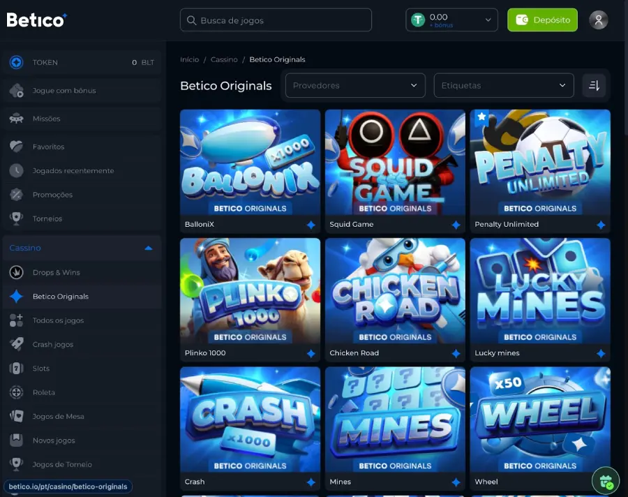 Jogos Originais do Betico Cassino